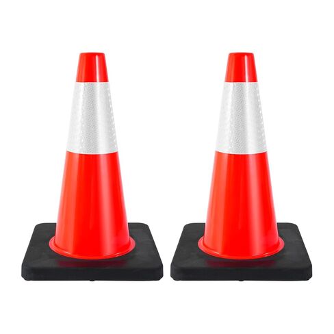 Traffic Safety Cones 18 Inch Orange Cones with Reflective Collar for Road Parking, Driving Practice,2 Pack in Kuwait