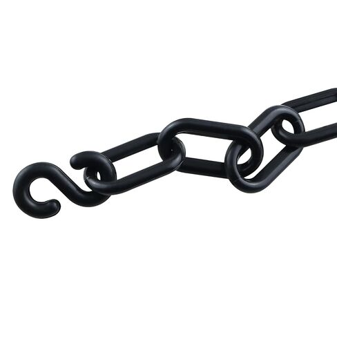 Plastic Safety Chain 10 Feet Interlocking Links Mounts to Post Fencing for Fencing Crowd Control Queue Management Parking Lots and Entrances Black in Kuwait