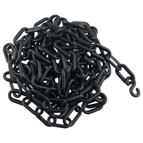 Plastic Safety Chain 10 Feet Interlocking Links Mounts to Post Fencing for Fencing Crowd Control Queue Management Parking Lots and Entrances Black in Kuwait