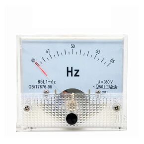 1 قطعة 85L1-HZ مؤشر مربع نوع التيار المتناوب 100/220 فولت/380 فولت التناظرية لوحة تردد متر فاحص مقياس هيرتز مؤشر 45-55 هرتز 65x65 مللي متر (220 فولت) in Kuwait