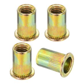 50 Pcs Rivet Nut 5/16"-18x23/32, Knurled Flat Head Threaded Insert Rivet Nuts Carbon Steel for - Automotive Machine Equipment Mounting Use, Color Zinc in Saudi Arabia