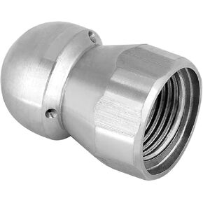 Stainless Steel Pipe Nozzle 3/8 Inch 1 Front 3 Rear Drain Cleaner Female Thread High Pressure Cleaning Accessory in Kuwait