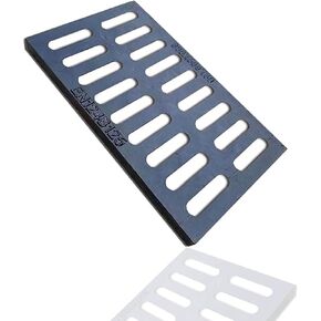 Heavy Duty Cast Iron Drain Grate - Rectangle Outdoor Drain Cover for Driveway & Yard, Durable Black Grate for Concrete Floors (50x35x4cm) - Weather Resistant, Long-Lasting in Kuwait
