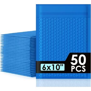 packbabol Bubble Mailers 4x8" 100 Pack Blue Padded Envelopes Waterproof Usable Size 4x7 Self-Seal Padded Mailing Envelopes Bubble Opaque Padded Mailer for Small Businesses， Envelope Mailers#000 in Saudi Arabia