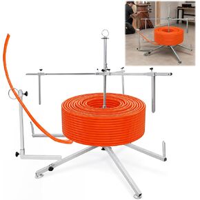 PEX Tubing Uncoiler for 3/8 to 1 Inch Pipe, 220 lb Capacity | Heavy Duty Steel Foldable Coil Dispenser for Radiant Floor Heating, Potable Water Tubing, PERT Pipe and Cable Feeding in Saudi Arabia