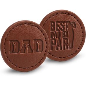 Dad Gifts Golf Markers (Tan, Set of 2), Dad Leather Golf Markers Golf Accessories, Birthday, Christmas in Kuwait