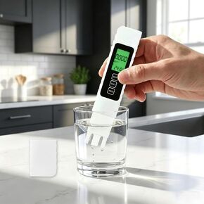 All-New 4 in 1 Tds Meter Digital Water Tester - Accurate and Reliable TDS EC & Temp(°C,°F) Meter(White Dual Backlight) in Kuwait