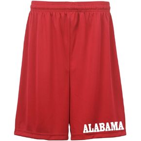 Alabama RED Polyester 9" MESH Gym Shorts in Kuwait
