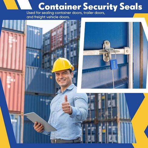 50 Pack Numbered Security Cable Seals Lock Steel Tight Seal Tamper Seal Metal Cable Seals with Aluminum Body ISO 17712 Certified for Shipping Container Trailer Truck Cargo in Kuwait