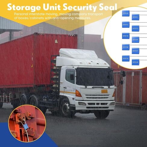 50 Pack Numbered Security Cable Seals Lock Steel Tight Seal Tamper Seal Metal Cable Seals with Aluminum Body ISO 17712 Certified for Shipping Container Trailer Truck Cargo in Kuwait