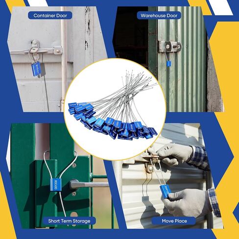 50 Pack Numbered Security Cable Seals Lock Steel Tight Seal Tamper Seal Metal Cable Seals with Aluminum Body ISO 17712 Certified for Shipping Container Trailer Truck Cargo in Kuwait