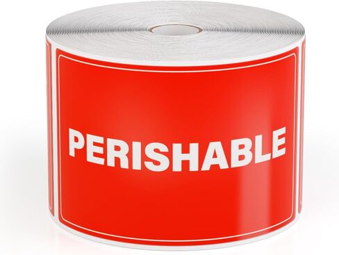 5" x 3" Perishable Warning Labels 500 PCS Waterproof Vinyl Stickers Food Packaging Shipping Adhesive Stickers Tear Resistant Label in Kuwait