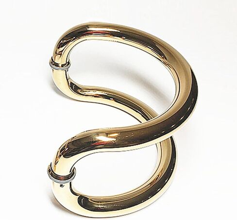 Modern Gold C Shape Glass Door Pull Handle - Stylish Stainless Steel Entrance & Bathroom Handle Bar with Easy Installation for Commercial Use Gold in Kuwait