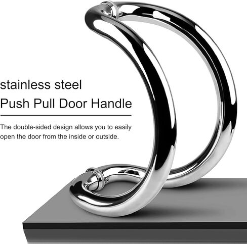 Modern Gold C Shape Glass Door Pull Handle - Stylish Stainless Steel Entrance & Bathroom Handle Bar with Easy Installation for Commercial Use Gold in Kuwait