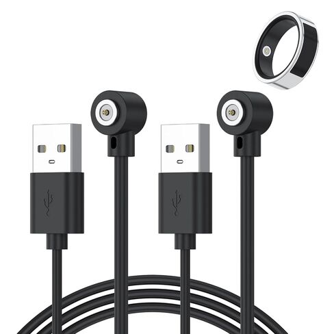 Meliya 2 Pack for Smart Ring Charger Cable, Replacement Magnetic Charger Cord for R02 R09 R18 R03 R06 R08 R10 R11 R11M SR11M R12 BJ02 SRC01 SRC10 SR08 SR09 SR10 SR11 Smart Ring in Kuwait