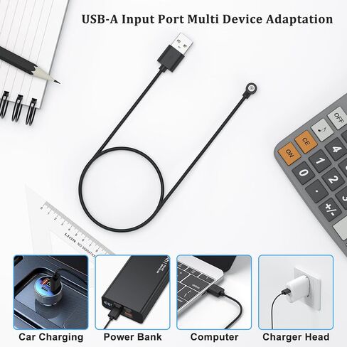 Meliya 2 Pack for Smart Ring Charger Cable, Replacement Magnetic Charger Cord for R02 R09 R18 R03 R06 R08 R10 R11 R11M SR11M R12 BJ02 SRC01 SRC10 SR08 SR09 SR10 SR11 Smart Ring in Kuwait