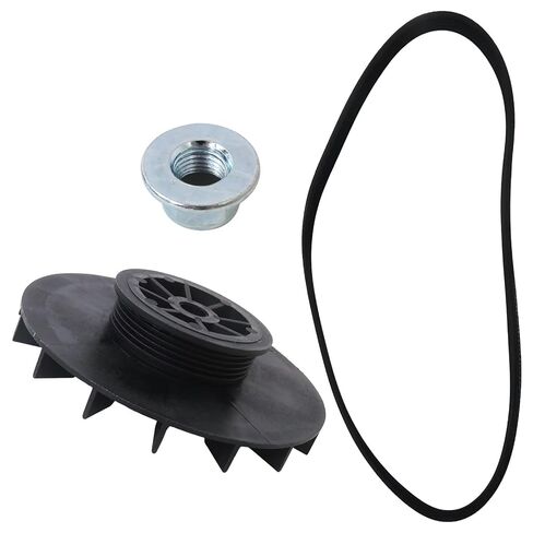 غسالة Homesweet WH03X32217 1/2 HP بكرة محرك ومجموعة حزام وصواميل WH01X24180 استبدال الجزء # WH07X24182 WH49X25377 4975025، متوافق مع موديلات GE GTW485ASJ5WS، GTW490ACJ0WS، GTW490ACJ0WW in Kuwait
