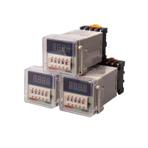 DH48J-A 1-9999 (x1 x10 x100) 30cps مرحل عداد تيار مستمر 24 فولت مع مقبس قاعدة (DH48J-11A AC380V) in Kuwait