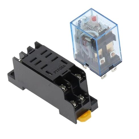 1Pc LY2NJ HH62P HHC68A-2Z Electronic Micro Mini Electromagnetic Relay 10A 8PIN Coil DPDT with Socket Base DC12V,24V AC110,220V(DC 110V) in Kuwait
