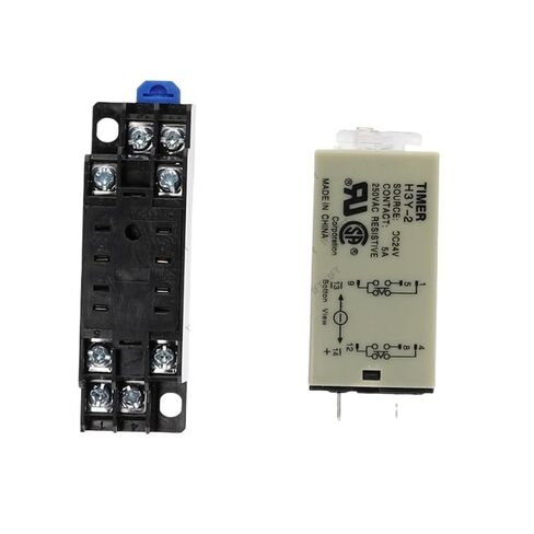 مرحلات H3Y-2 AC/DC 36V مع مقبس أساسي، مقبض دوار لتأخير التشغيل DPDT 1S/5S/10S/30S/60S/3M/5M/10M/30M مؤقت توقيت التتابع (جهد التيار المتردد 36 فولت، 0-10 ثانية) in Kuwait