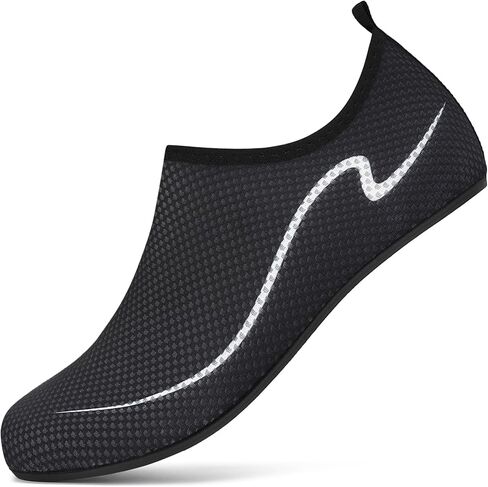 Water Shoes for Women Men Quick-Dry Aqua Socks Swim Beach Barefoot Yoga Exercise Wear Sport Accessories Pool Camping Must Haves Adult Youth Size(BK41 US10.5/9 in Kuwait
