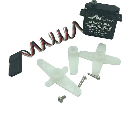 PDI-0902MG high-Precision Wheel Hollow Cup Metal Teeth Thin Rudder JX Rudder - (Color: Black) in Kuwait