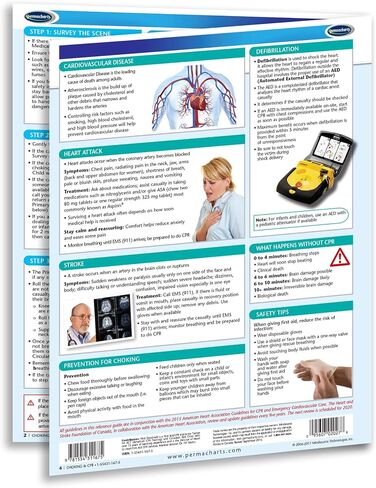 Choking & CPR Guide- First Aid Guide Quick Reference Guide by Permacharts in Kuwait