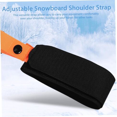 Convenient Adjustable Snowboard Carrying Strap Ski Board Transport Sling for Effortless Snowboard Ski Carrying Ergonomic Shoulder Strap for Comfortable Use in Kuwait