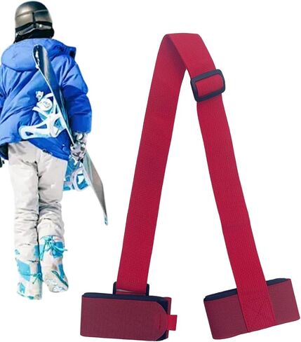 Ski Carrier Strap, Carry Up to 120MM Wide Snowboard Binding Straps, Comfortable Adjustable Ski Straps for Carrying, in Kuwait