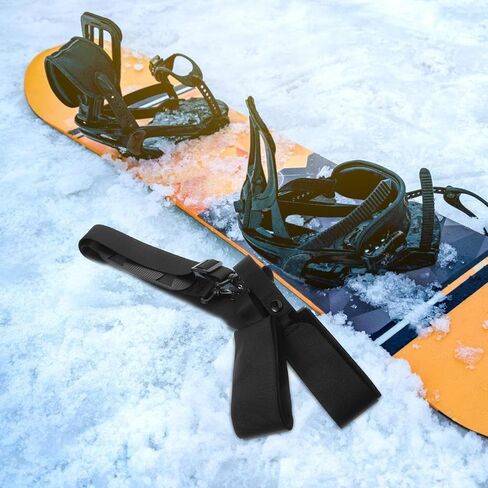 SUPVOX 1pc Portable Adjustable Snowboard Carrying Strap Ergonomic Ski Shoulder Straps for Convenient Travel Lightweight Black Snowboard Shoulder Sling in Kuwait