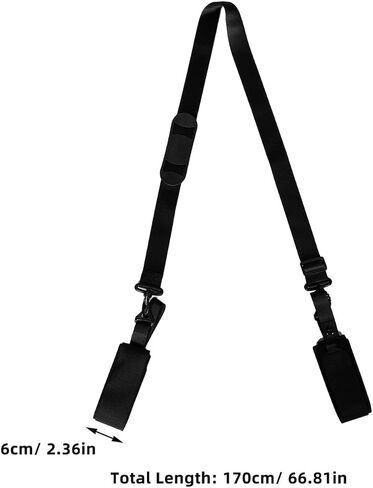 SUPVOX 1pc Portable Adjustable Snowboard Carrying Strap Ergonomic Ski Shoulder Straps for Convenient Travel Lightweight Black Snowboard Shoulder Sling in Kuwait