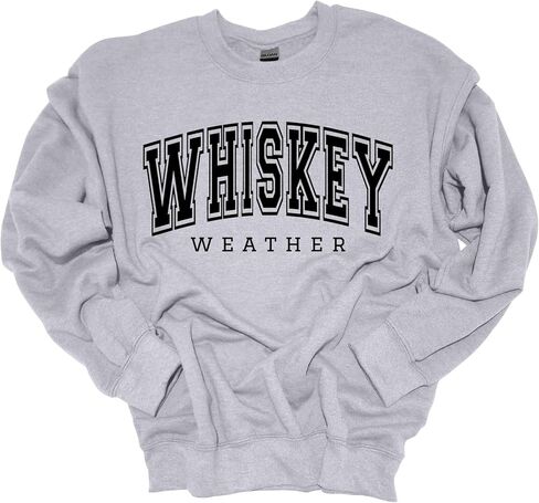 Trenz Shirt Company Mens Funny Sweatshirt Whiskey Weather Crewneck Sweatshirt in Kuwait