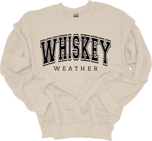 Trenz Shirt Company Mens Funny Sweatshirt Whiskey Weather Crewneck Sweatshirt in Kuwait