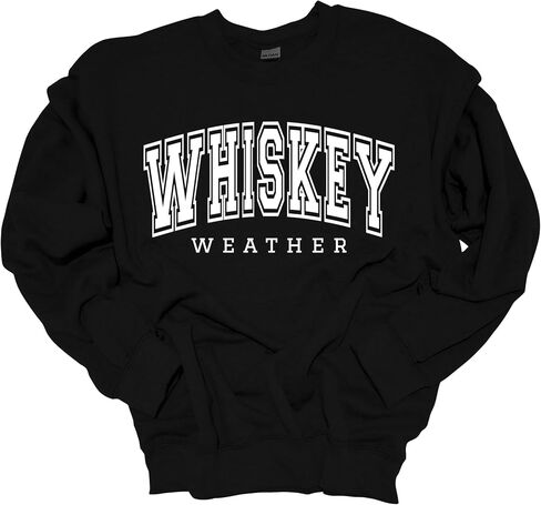 Trenz Shirt Company Mens Funny Sweatshirt Whiskey Weather Crewneck Sweatshirt in Kuwait