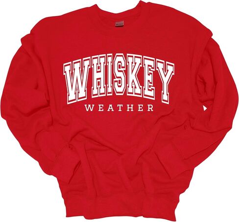 Trenz Shirt Company Mens Funny Sweatshirt Whiskey Weather Crewneck Sweatshirt in Kuwait