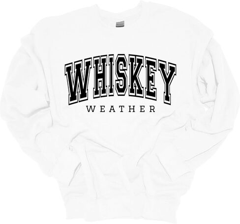 Trenz Shirt Company Mens Funny Sweatshirt Whiskey Weather Crewneck Sweatshirt in Kuwait