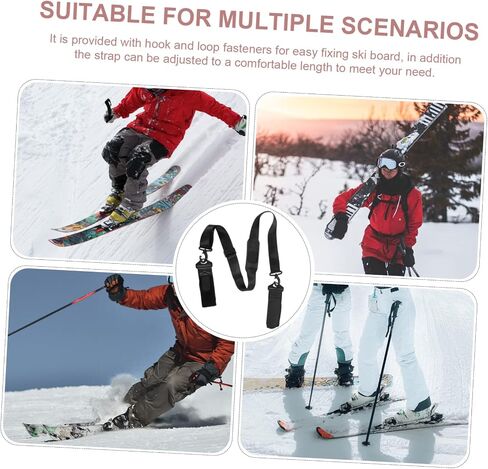 Happyyami Adjustable Ski Shoulder Carrier Straps for Carrying Skis Snowboards Comfortable Straps in Kuwait