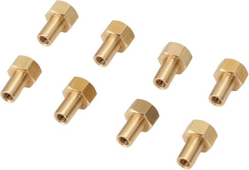 Ejoyous 1/24 RC Hex Nut, 8Pcs Brass Wear Resistants Rust Resistants Wheel Lock Nut Replacement for Axial SCX24, High Strength RC Accessories (8mm) in Kuwait
