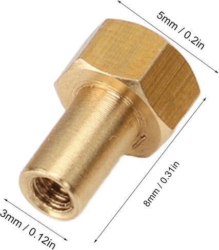 Ejoyous 1/24 RC Hex Nut, 8Pcs Brass Wear Resistants Rust Resistants Wheel Lock Nut Replacement for Axial SCX24, High Strength RC Accessories (8mm) in Kuwait