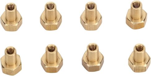 Ejoyous 1/24 RC Hex Nut, 8Pcs Brass Wear Resistants Rust Resistants Wheel Lock Nut Replacement for Axial SCX24, High Strength RC Accessories (8mm) in Kuwait