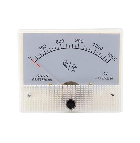1pc 69C9 Pointer Type Tachometer 1500 RPM 10V 1800 rpm/10V/20mA Sensor Excitation Voltmeter 80 * 64mm Analog Voltmeter(1500rpm (DC10V)) in Kuwait