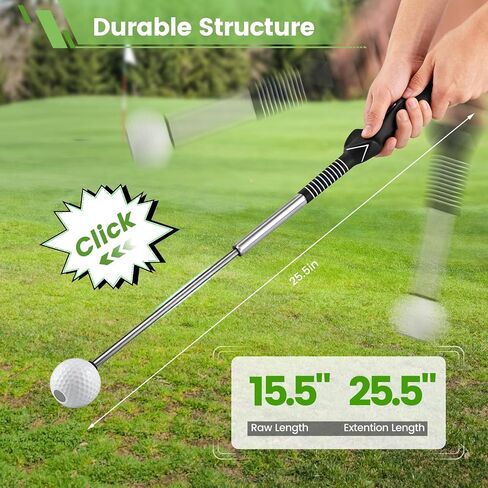 Retractable Golf Swing Training Aid, Telescopic Club Indoor & Outdoor Practice Warm-Up Golf Swing Trainer -Strength & Tempo Training for Golfer Beginner Men Woman Golf Gift in Kuwait