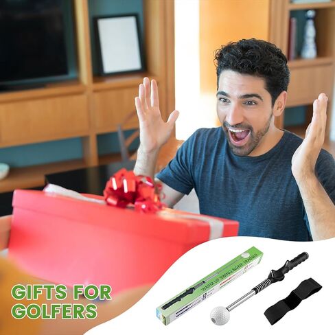 Retractable Golf Swing Training Aid, Telescopic Club Indoor & Outdoor Practice Warm-Up Golf Swing Trainer -Strength & Tempo Training for Golfer Beginner Men Woman Golf Gift in Kuwait