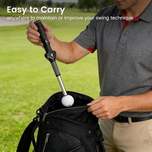 Retractable Golf Swing Training Aid, Telescopic Club Indoor & Outdoor Practice Warm-Up Golf Swing Trainer -Strength & Tempo Training for Golfer Beginner Men Woman Golf Gift in Kuwait