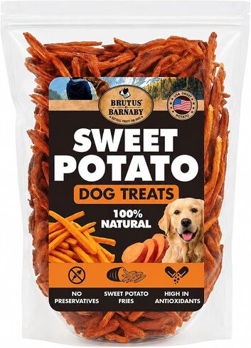 Brutus & Barnaby Sweet Potato Dog- لا توجد بطاطس بطاطا حلوة مجففة مضافة وخالية من الحبوب وخالية من الغلوتين ولا توجد مواد حافظة (14 أوقية) in Kuwait
