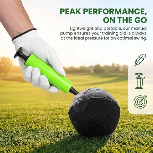 Golf Swing Trainer, Golf Training Ball for Men Inflatable with Inflator Pump Assist Golf Swing Trainer Golf Swing Assistant for Beginner | golf ball with belt in Kuwait