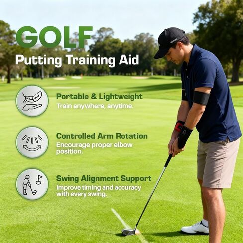 Golf Swing Trainer, Golf Training Ball for Men Inflatable with Inflator Pump Assist Golf Swing Trainer Golf Swing Assistant for Beginner | golf ball with belt in Kuwait