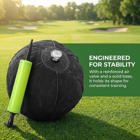 Golf Swing Trainer, Golf Training Ball for Men Inflatable with Inflator Pump Assist Golf Swing Trainer Golf Swing Assistant for Beginner | golf ball with belt in Kuwait