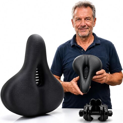 Ascent Bike Saddle, Ergonomic Shape for Hip Comfort, for Road and Mountain Biking in Kuwait