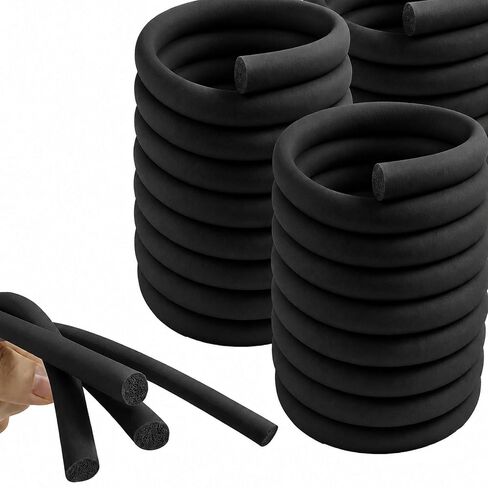 قضيب داعم EPDM مقاس 1/4 بوصة × 115 قدمًا، مقاوم للطقس، موفر للسد لمفاصل التمدد الخرسانية، وشقوق الممرات، وحشو فجوات النوافذ والأبواب، قابل لإعادة الاستخدام (رمادي) in Kuwait